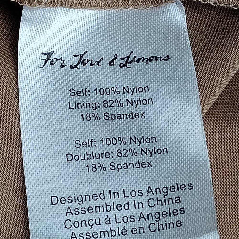 For Love & Lemons Nude Mini Dress Size XS Low Back Sleeveless - Picture 9 of 10